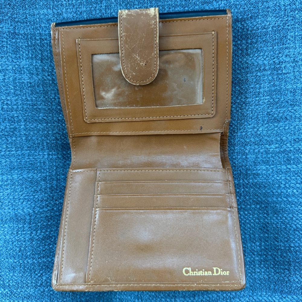 Dior Black and Tan Leather Wallet - Picture 4 of 5